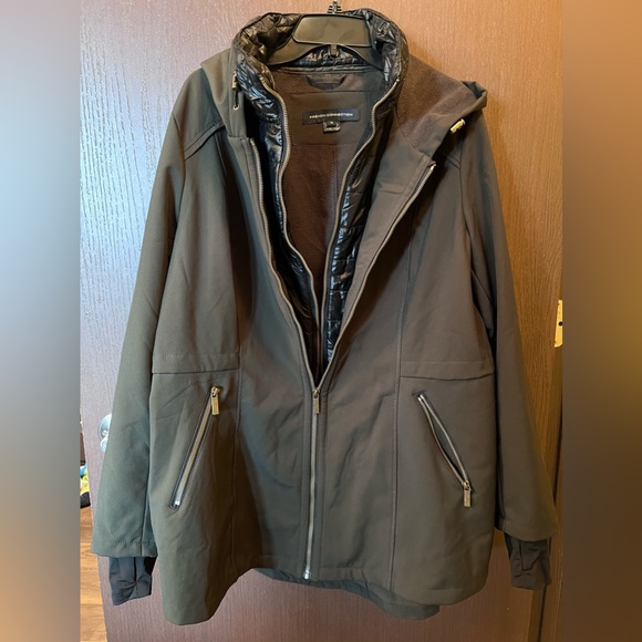 French Connection Hooded Inner Bib Softshell Jacket - Picture 5 of 17